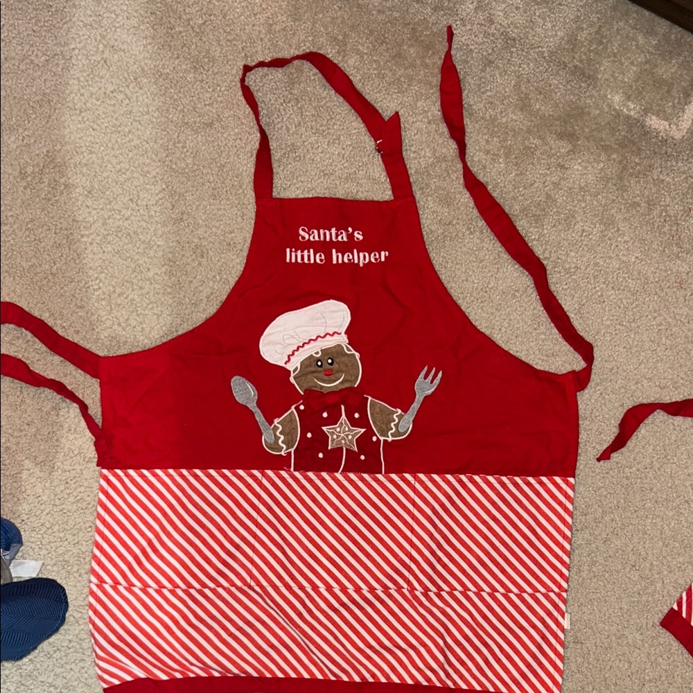 Santa's Little Helper Red Apron